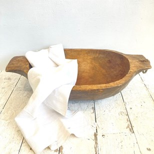 Rustic Hand Carved Dough Bowl
