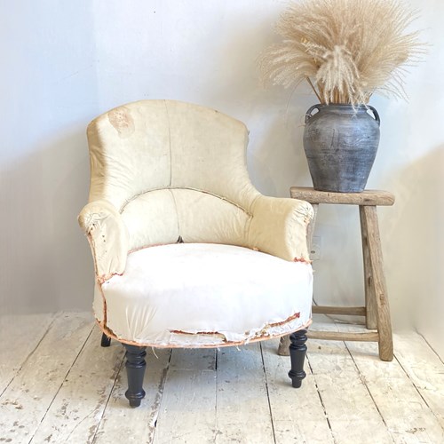 Stripped Antique French Chair