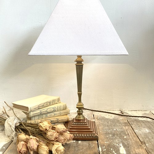 Vintage Brass & Copper Table Lamp