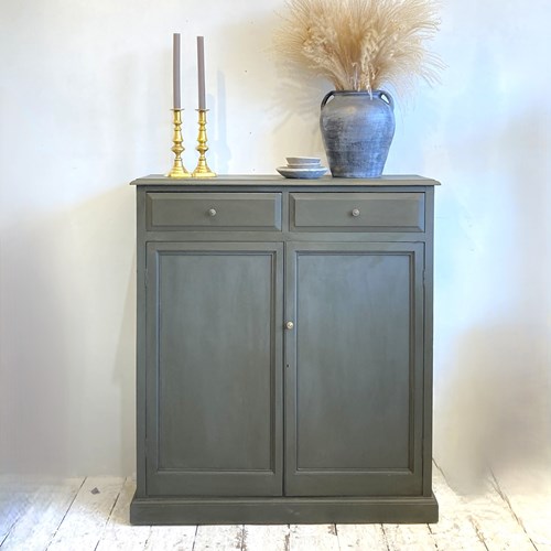 Painted Antique Oak Cupboard