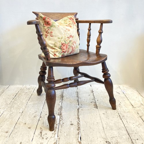 C19th Smoker's Bow Or Captain's Chair