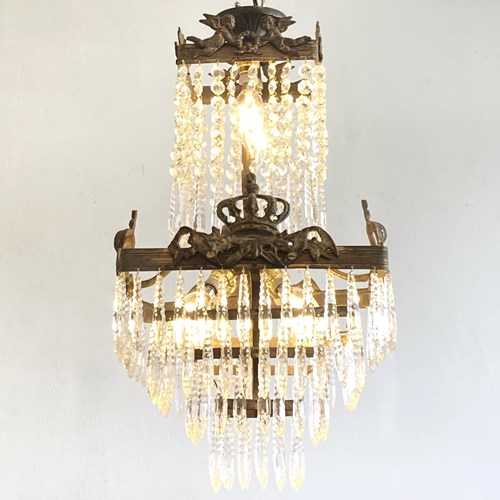 Rare Antique Square Chandelier