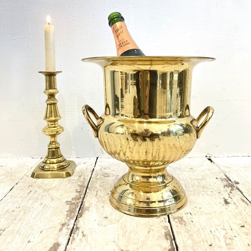 Vintage Brass Champagne Bucket
