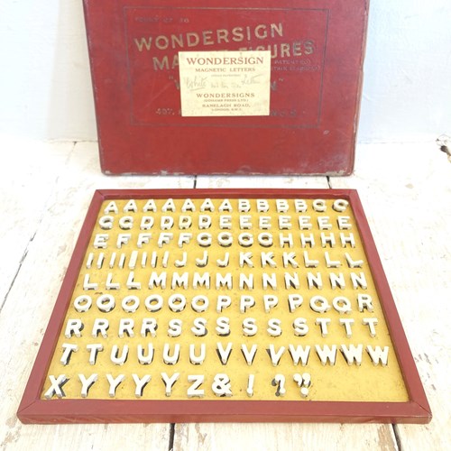 Vintage Wondersign Magnetic Letter Set C.1930