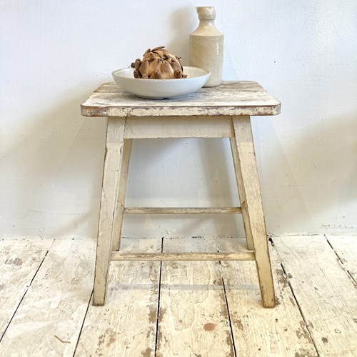 Rustic Painted Stool