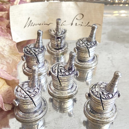 Set Of 6 Placecard Holders - Champagne Bucket