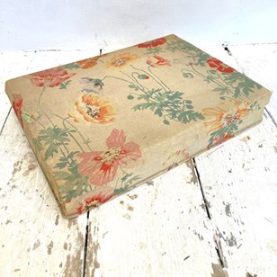 Vintage French Fabric Covered Box