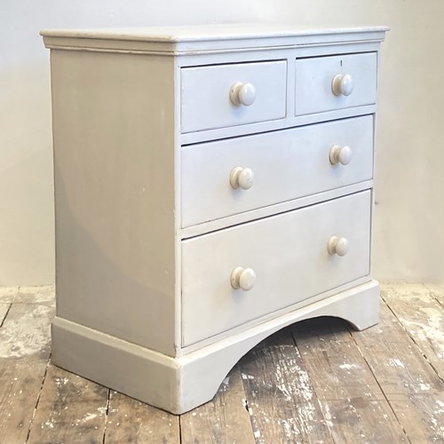Painted Antique Pine Chest Of Drawers