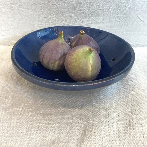 Old Blue Glazed Strainer