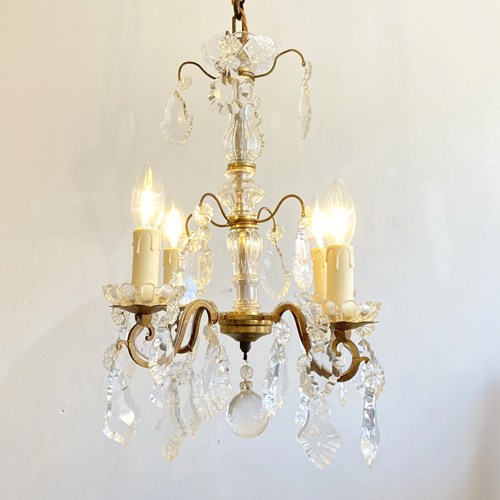 Pretty French 4 Arm Chandelier