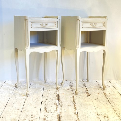 Pair Of Painted French Bedsides
