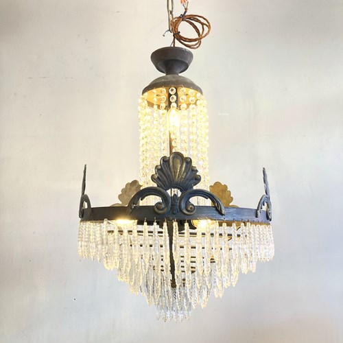 Antique Chandelier With Seashell Motifs