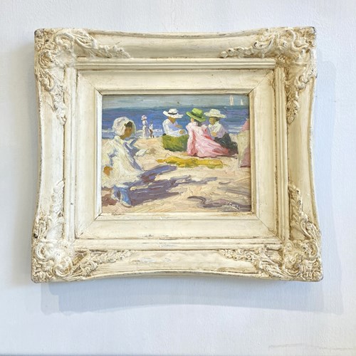 Antique French Framed Impressionist Painting