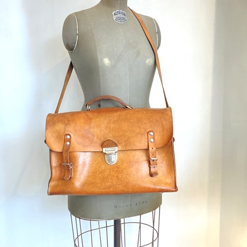 Old Leather Briefcase Or Bag