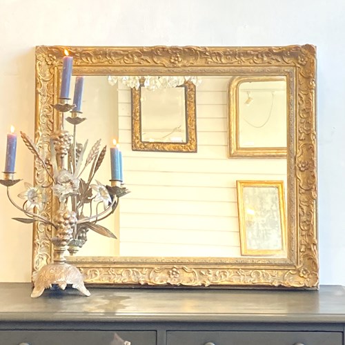 Antique Gilt Frame With New Mirror