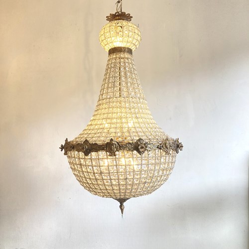 Large Button Empire Chandelier