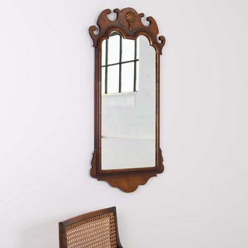 Fine Quality Walnut Wall Mirror C1910