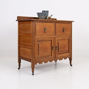 Charming Oak Cabinet With Drawers C...