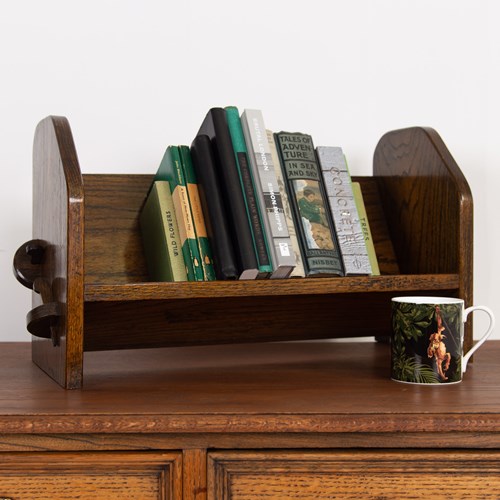 English Oak Arts And Crafts Book Trough