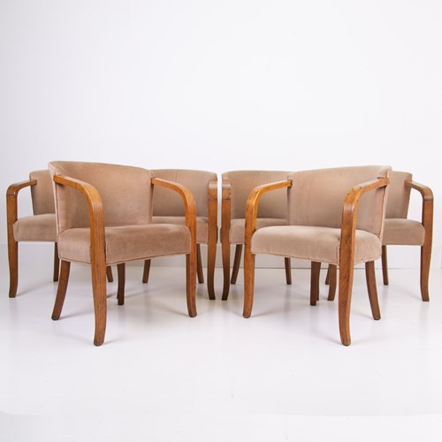 Handsome 1930S Oak Club Armchair We Have 3 Left