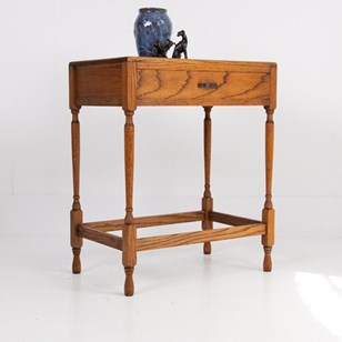 Small English Golden Oak Side Table...
