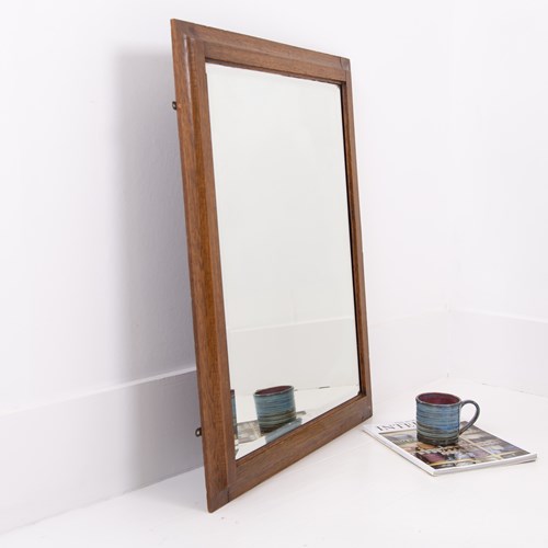 Oak Wall Mirror Cotswold School Manner 1920S