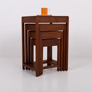 Modernist Art Deco Nest Of 4 Side T...
