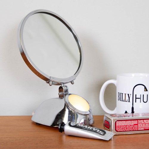 Vintage Double Sided Chrome Illuminated Mirror