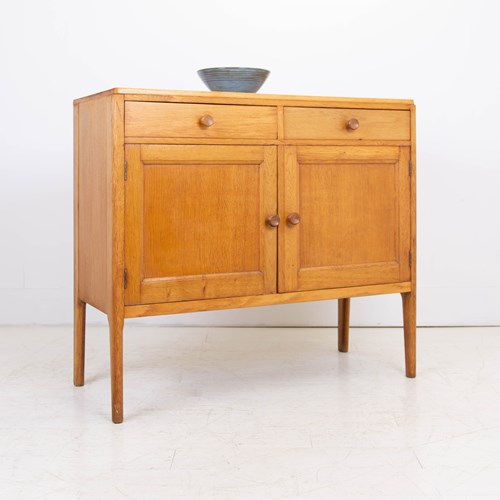 Light Oak Smaller 2 Drawer Cabinet Sideboard C1950