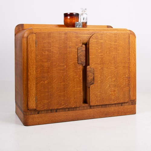 Art Deco Oak Sideboard Cabinet By Gomme 1930S