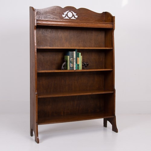 Oak Arts And Crafts Open Bookcase 1910