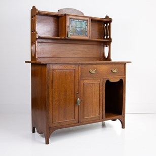 Arts And Crafts Oak Cabinet Dresser...