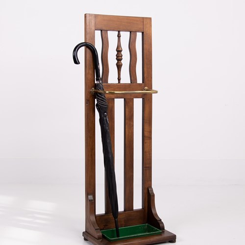 Arts And Crafts Oak Stick Umbrella Stand C1910
