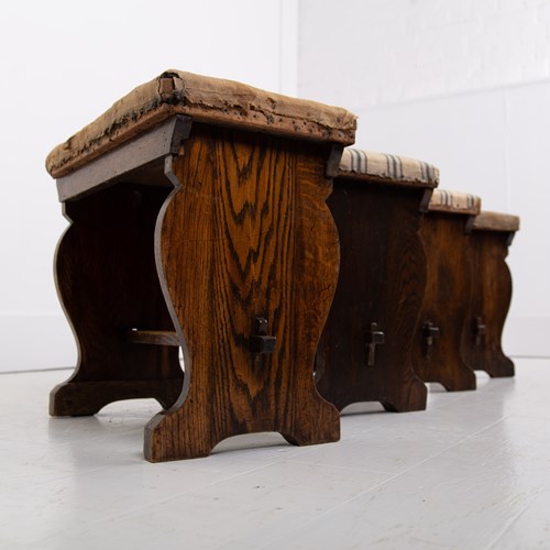 Oak Arts And Crafts Low Stools We Have 2 Pairs