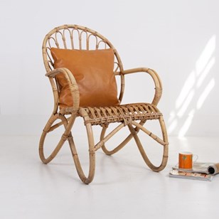 Mid Century Vintage Bamboo Armchair...