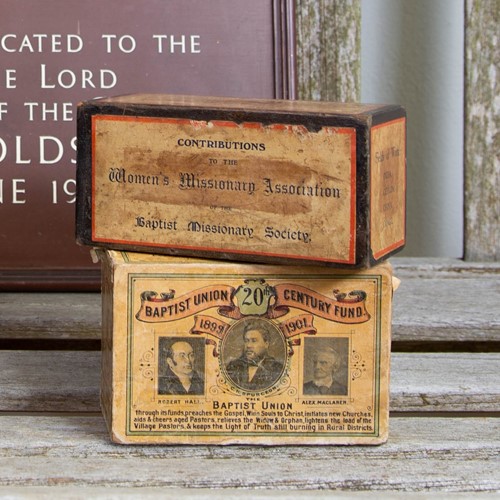 Pair of Late Victorian Missionary Collection Boxes