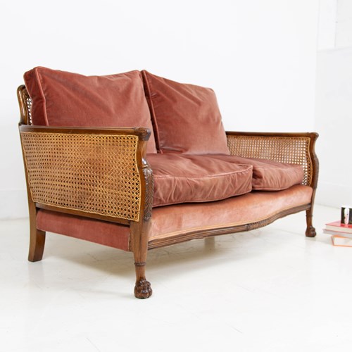 A Very Attractive 2 Seat Bergere Sofa C1920