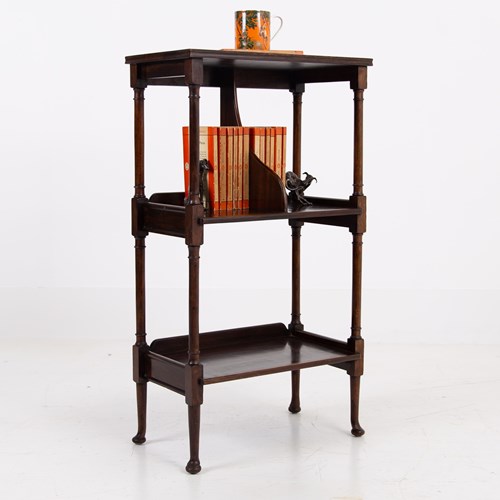 Regency Revival Antique Bookshelf, Whatnot, Side Table C1900