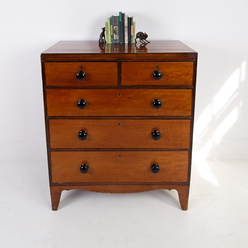 Attractive Georgian Mahogany Country Chest Of Drawers