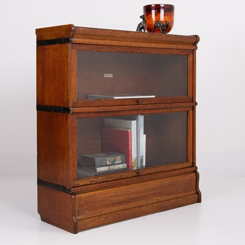 Antique Golden Oak Globe Wernicke Bookcase 1910