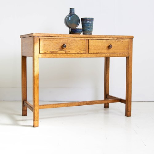 Air Ministry 2 Drawer Oak Desk By Gordon Russell