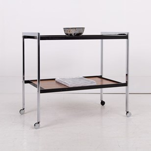 Mid Century Chrome & Rosewood Troll...