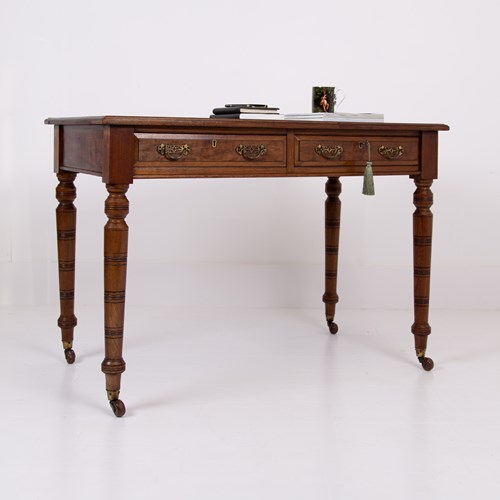 Walnut Leather Topped Writing Desk James Shoolbred 1880