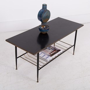 Mid Century Brass Coffee Table By J...