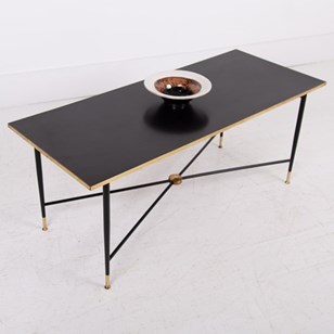 Mid Century Brass Coffee Table By J...