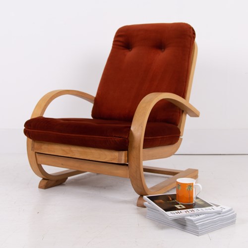 Art Deco Cantilever Bentwood Armchair