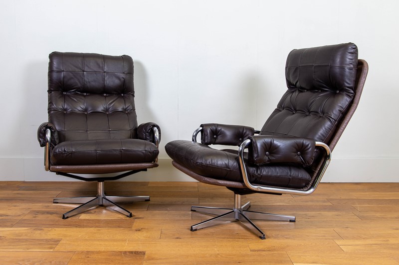  Brown Leather Patchwork Swivel Armchairs C1970-billy-hunt-mid-century-leather-patchwork-lounge-chairs-2-main-637584027824297148.jpg
