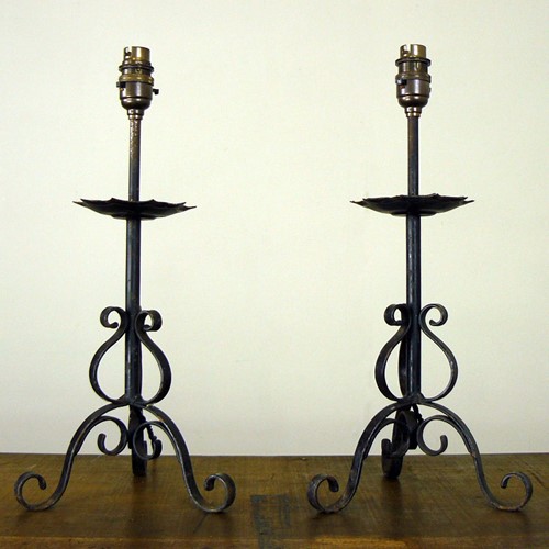 Little Wrought Iron Table Lamp - We Have 4 Left