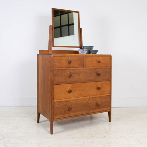 Vintage Military Issue 1950S Chest Of Drawers With Mirror