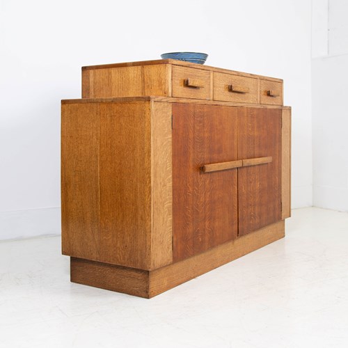  Oak Modernist Art Deco Sideboard Cabinet Early 1930S